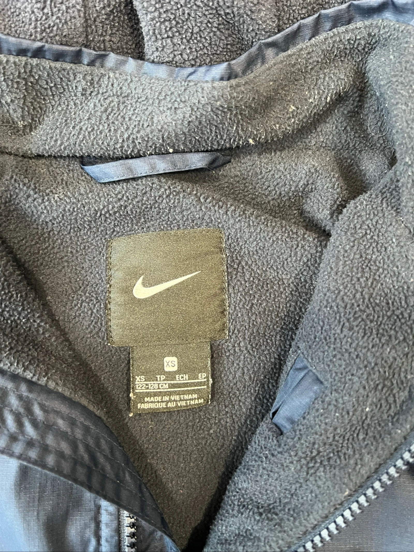 Chaqueta cálida con capucha / Chaqueta de lluvia Nike azul marino para niños - Talla XS / 6-8 años – photo 3